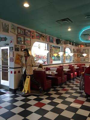 50's theme decor. Pretty cool.