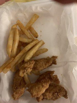 Child's meal of chicken tenders