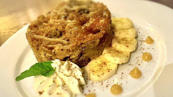 Banana bread pudding