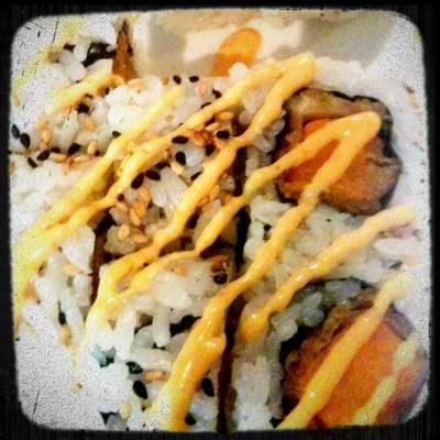 sweet potato tempura roll with spicy mayo