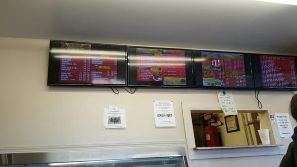 The menu. Great prices. Always hot and fresh