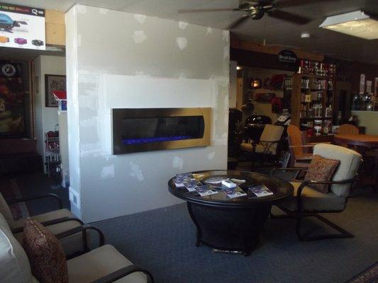 New Modern Style See-thru Fireplace by Heat & Glo. Stop by and see All the new products!