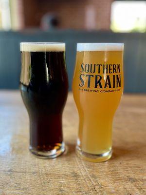 No Strain here. Just smooth brews. Great food and brews. Come check it out.