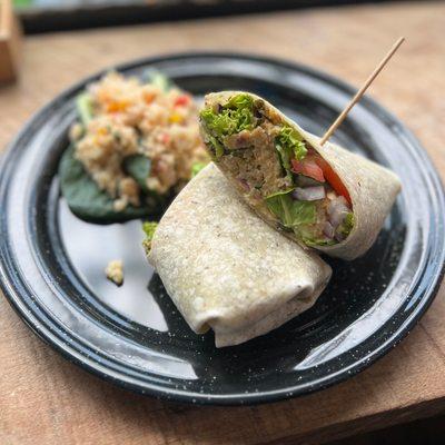 Chickpea falafel wrap