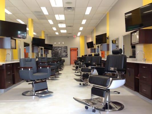 27 barber stations