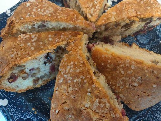 Cranberry walnuts scones