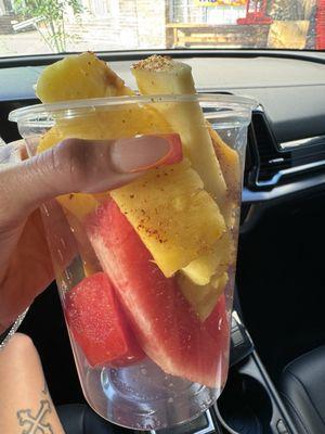 Fruit cup half empty