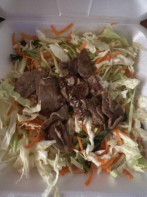 Sad beef and cabbage salad