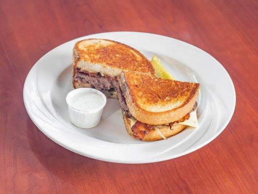 Patty Melt with Bacon