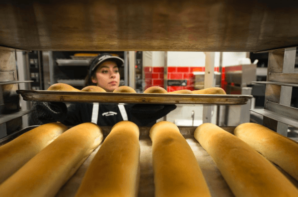 Fresh baked bread never more than 4 hours old