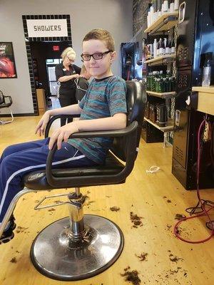 Great haircut, a bit pricey for kids but my son said the pampering was amazing