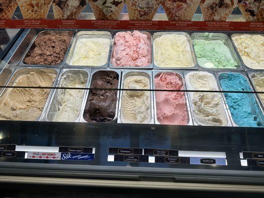 The ice cream flavors