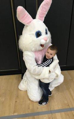 The Easter Bunny showed up at our Easter Egg Hunt this year!