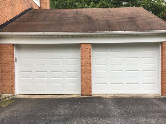 Installed two new Amarr Heritage 3000 garage doors