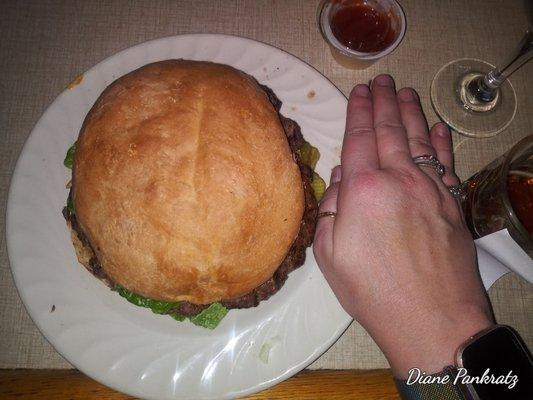 The BURGER! I'm 5'10", with hands to match!