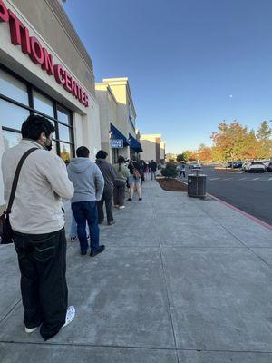 Line for the grand opening 10/19