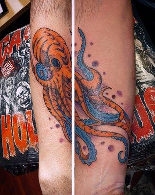 Giant Octopus Tattoo by Doug