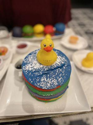 Rainbow pancakes ft. Rubber ducky that you get to keep