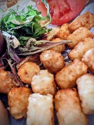 Chicken club with tots