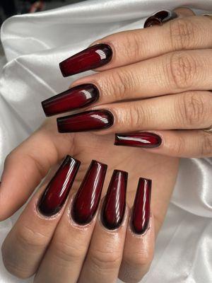 Red nail design