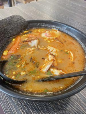 Spicy seafood ramen