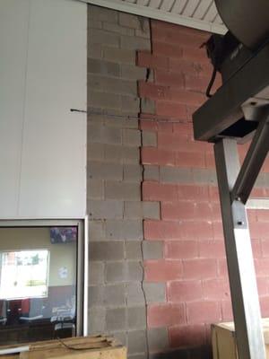 Stress cracks in masonry