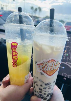 Lime Oolong Tea and Jasmine Milk Tea