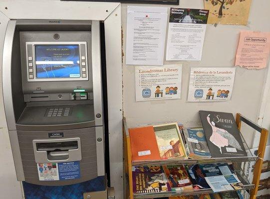 EZ Laundry on Shattuck and Alcatraz, Oakland, books to read and the ATM machine