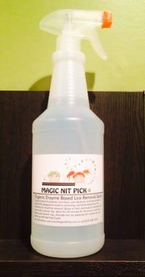 Organic Enzyme Based LICE REMOVAL SPRAY 28oz available for purchase www.MagicNitPick.com