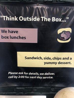 Catering! I agree with thinking outside the box