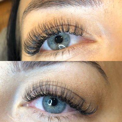 Volume lashes, 3D lashes.