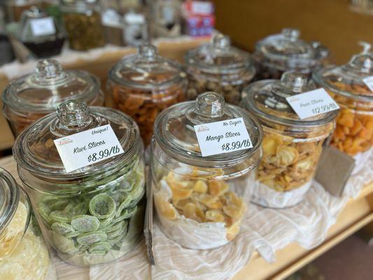 Dried fruit selection