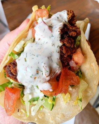 Nashville hot chicken tacos