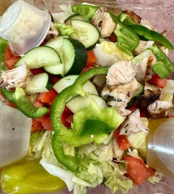 Large Grecian Salad with chicken