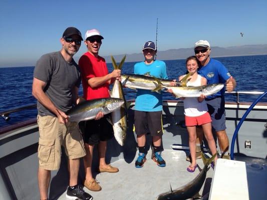 Great day with Captain Joe and crew on the Sea Star. 17 yellowtails between the 4 of us and the crew. Fantastic!