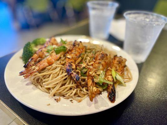 Garlic Noodles with Shrimp