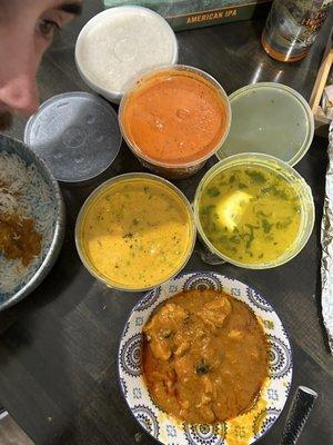 Curry chicken, 19. Chicken Tikka Masala, 58. Matar Paneer, 12. Lentil Soup