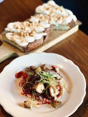 Octopus Alla Plancha and Ricotta