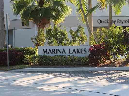 Located in Marina Lakes Plaza off 48th Street facing 72nd Avenue.