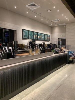 Clean modern coffee bar