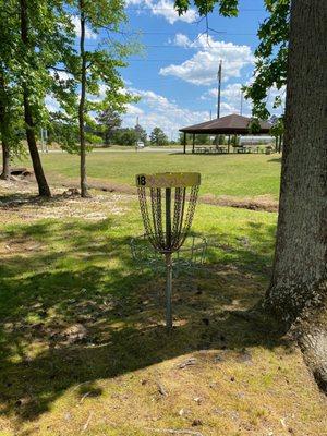 Disk golf and shelter