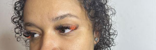 Volume lash with color