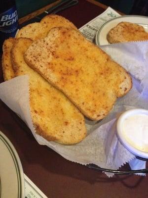 The garlic breadsticks are not what you'd expect but delicious!