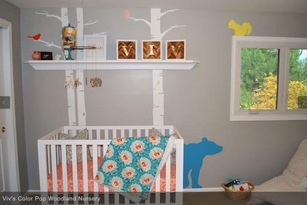 Hand Painted Woodland Nursery