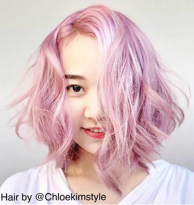 Pastel pink hair