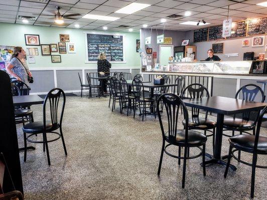 Seating Area at Charlie's Homemade Ice Cream & Burgers