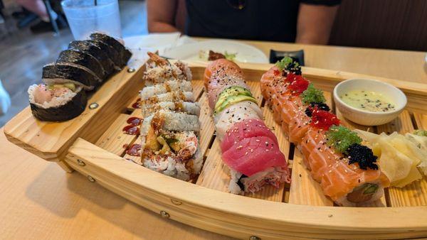 Various sushi rolls