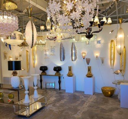 Dallas European antiques and mid century modern store
 Murano glass lighting