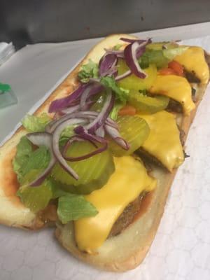 Cheeseburger sub