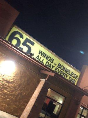 65 cent wings!